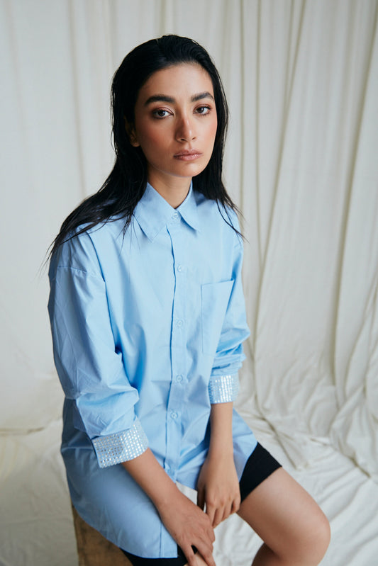 Button Down Shirt with Cuff Details